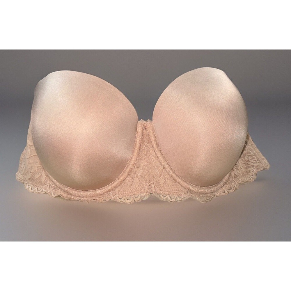 Torrid Curve Bra 42C Pink Multi-Way Lace Underwire Strapless A22 10088348 NICE
